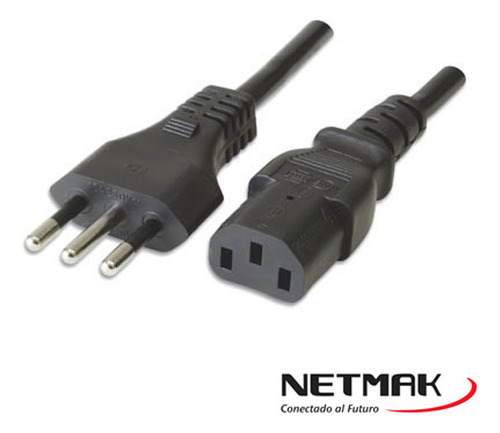 Cable Alimentacion 3 En Linea 1,5 Mt C45 - Netmak