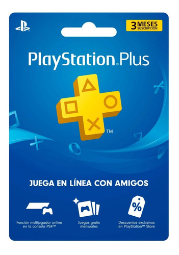 Playstation Plus 3 Meses Ps4, Ps3 Psvita Envio Inmediato