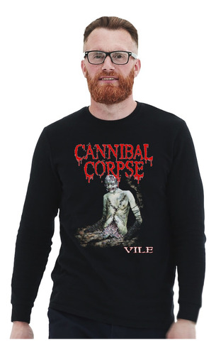 Polera Ml Cannibal Corpse Vile Metal Impresión Directa