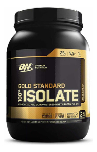 Optimum Nutrition Isolate On Whey 100% Gold Standard  744 G Sabor Chocolate
