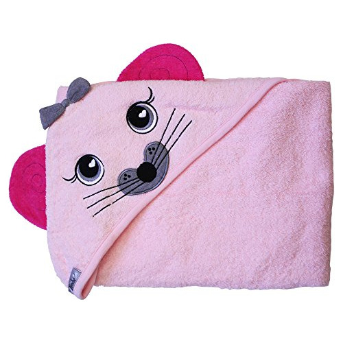 Toalla Capucha Absorbente,ratón Rosa Extra Grande 40 X...