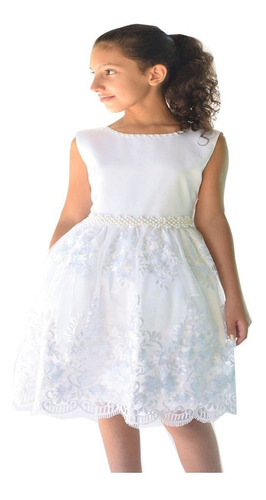 Vestido Infantil Festa Realeza Princesa Sofia Lilás Renda 