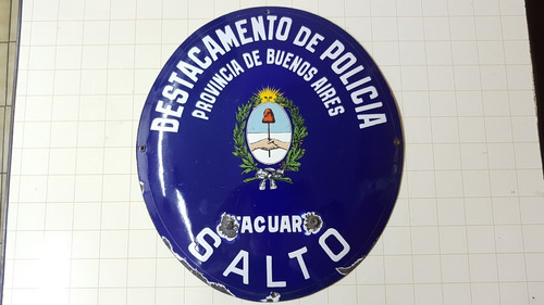 Antiguo Cartel Enlozado  Tacuari Salto