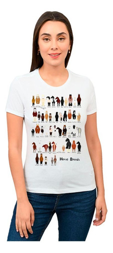 Playera Caballos Mujer Animales Diseño 1520 Playera Beloma