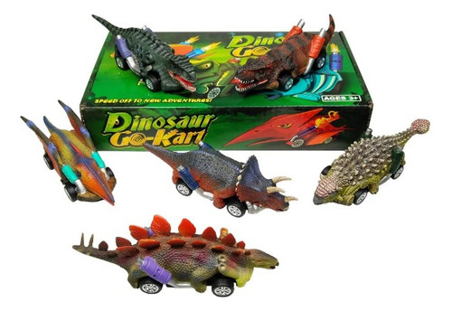 Carros Dinosaurios 6 Unid Tiran Hacia Atrás