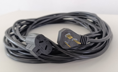 10x Cable Prolongador Alargue 10 Mts Normalizado Conducable Negro