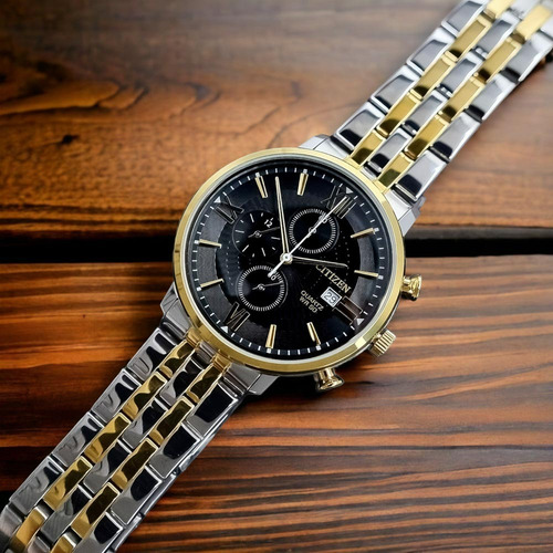 Citizen Quartz Black Dial Crono An3616-75e