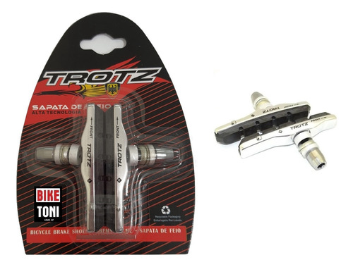 Sapata Freio V-brake Allen Aluminio 72mm C/ Refil Cartucho