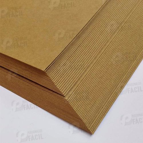Imagem 5 de 7 de 200 Folhas Papel Kraft 200g A4 P/ Convite Casamento Rústico
