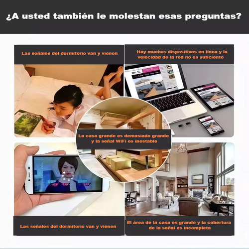 Amplificador Wifi Extensor Rango Repetidor Señal De 4 Antena 127v Color Blanco