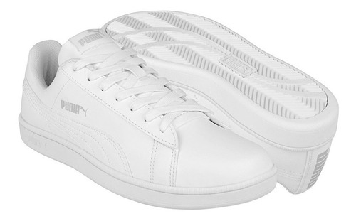 Tenis Joven Puma Up Smash 37360004 Simipiel Blanco 