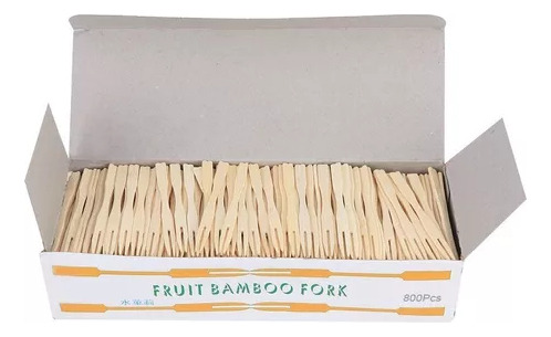 800 Tenedores Desechables De Bambú Para Tartas De Postre