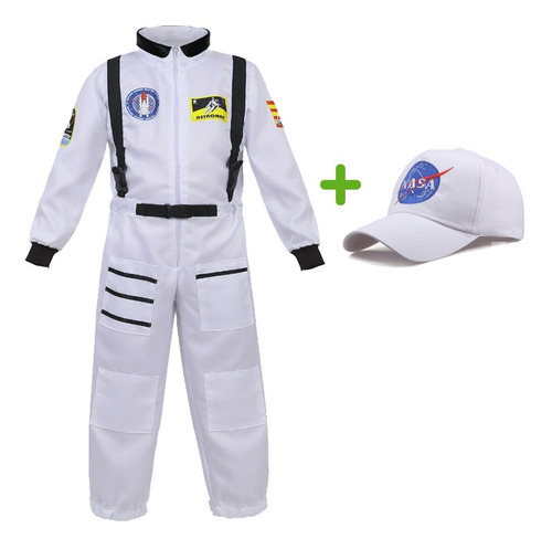 Fantasia Astronauta Menino Menina Macacão Traje Espacial