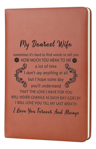 Regalo Para Esposa Marido Mi Querida Cuaderno Cuero