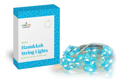 Cadeia De Luz Led Hanukkah Menorah E Dreidel Designs