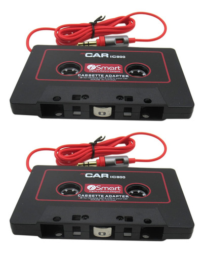2x Casete Audio Para Automovil Adaptador Auxiliar Cable 3,5