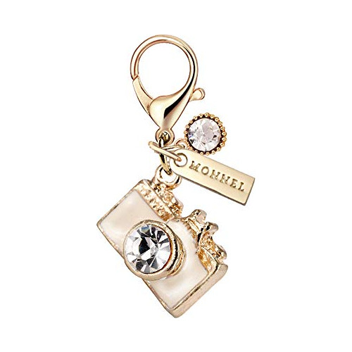 Mc102 Crystal 3d Camera Lobster Clasp  Pendant With Pou...