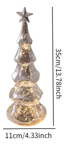 Figura De De Navidad De Cristal, Adorno Navideño L Plata