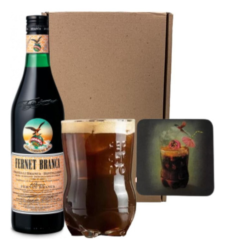 Fernet Branca 450ml Kit Combo Regalo + Vaso Ferchetto Caja