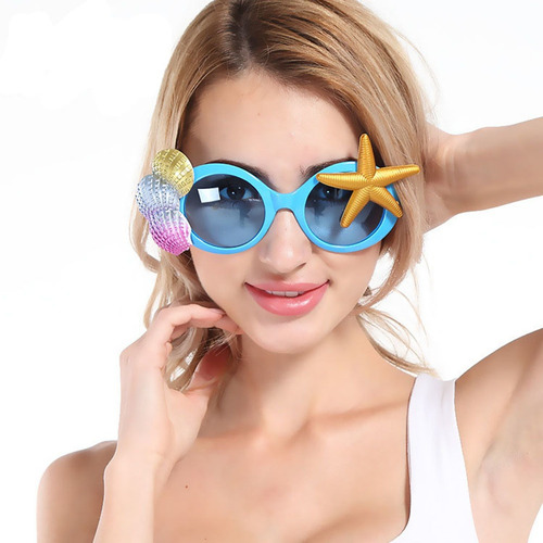Imagen 4 de 8 de Gafas De Sol Para Fiestas Tropicales, Diseño De Concha De Ma