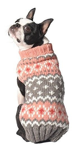 Brand: Chilly Dog Perro Rosa Fair Isle Suéter, X-small