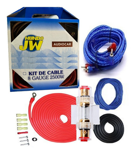 Kit De Cables Instalacion Para Potencia Hasta 2500w 800rms