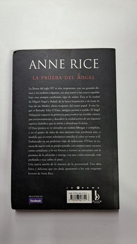 La Prueba Del Angel -anne Rice-ed:zeta-libreria Merlin (Usado)