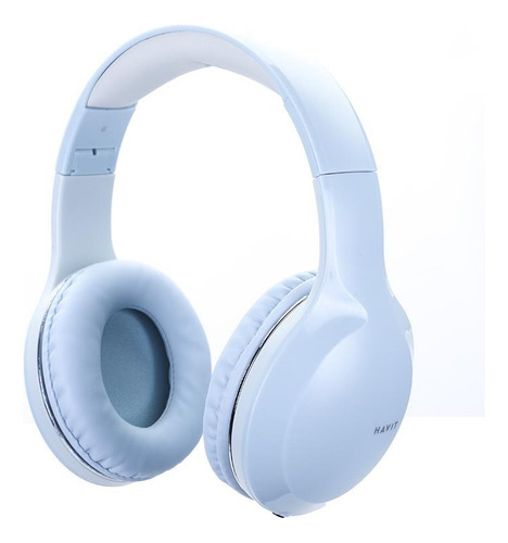 Auriculares Havit H100d Vincha Celeste ,buen Sonido Color Celeste