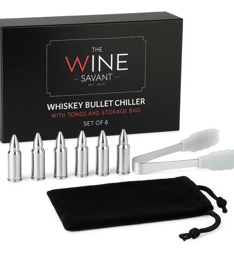 Set De 6 Cubos Enfriadores Reutilizables Con Forma De Bala