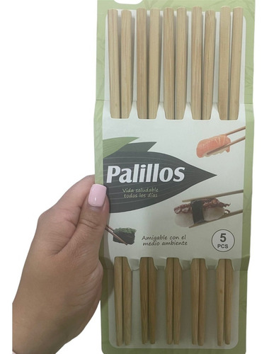 Pack X5 Pcs Palillos Chinos Sushi Reutilizable