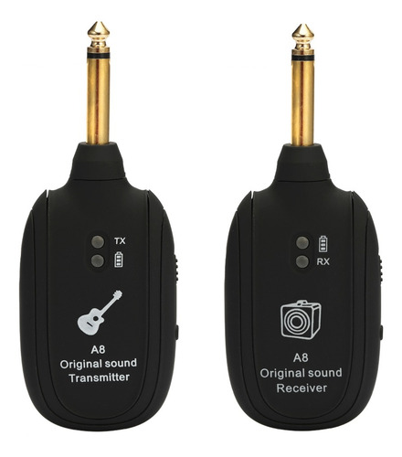 A8 Uhf Receptor De Transmisor De Guitarra Inalámbrico Set