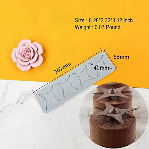 Molde De Encaje Para Fondant Con Hojas Huecas En 3d, MĂșltipl