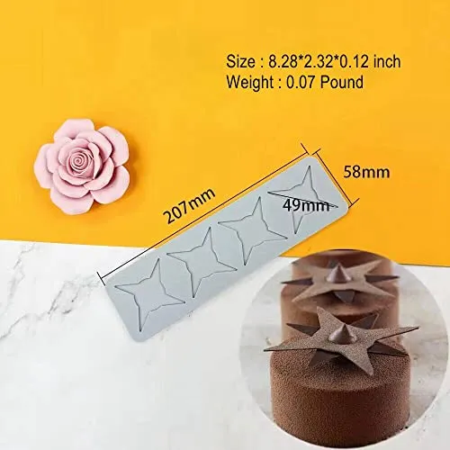 Molde De Encaje Para Fondant Con Hojas Huecas En 3d, Múltipl