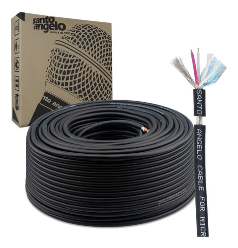 Rolo De Cabo Santo Angelo X-30 P/ Microfone X30 - 100 Metros
