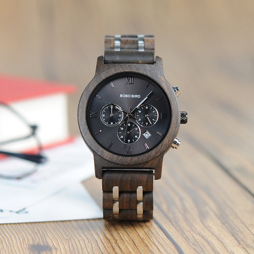 Bobo Bird Relojes De Madera Para Hombre Correa De Metal De M