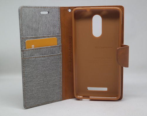 Funda Redmi Note 3 Mercury Goospery Canvas Diary Gris