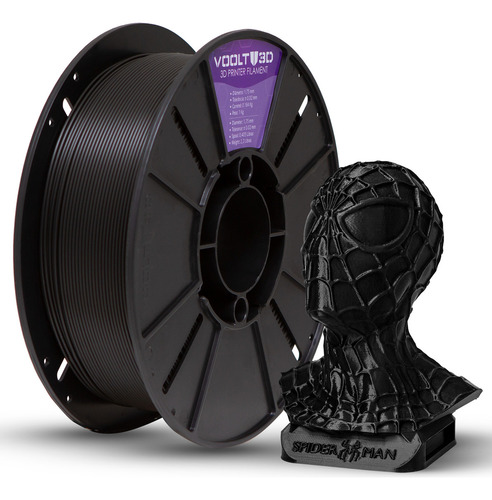 Filamento Petg Cores Volt3D, 1 kg, color negro