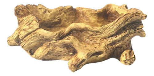Macetero Artificial De Madera Flotante, Maceta Estilo Madera