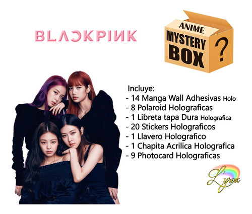 Caja Misteriosa Black Pink K-pop Mystery Box Pack Holografic
