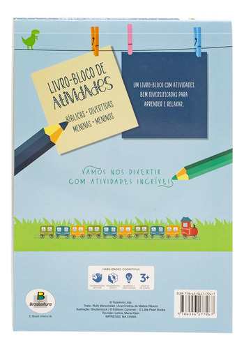 Livro-bloco De Atividades... Meninos, De Ana Cristina De Mattos Ruth & Ribeiro. Editora Todolivro, Capa Mole Em Português, 2023