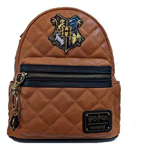 Bolso Hombro Acolchado Piel Sintética Con Escudo Hogwarts