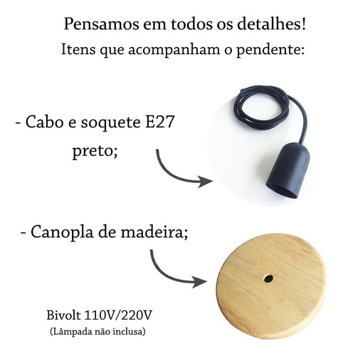Colgante de bambú hecho a mano de fibra natural E27 Bamboo Nat04