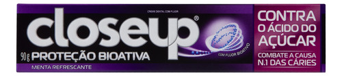 Pasta de dentes Closeup Proteção Bioativa Menta Refrescante  em creme 90 g
