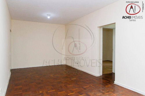 Imagem 8 de 30 de Apartamento Com 2 Dormitórios, 2 Banheiros, Dependência Completa, 1 Vaga, À Venda, 90 M² Por R$ 460.000 - Ponta Da Praia - Santos/sp - Ap10926