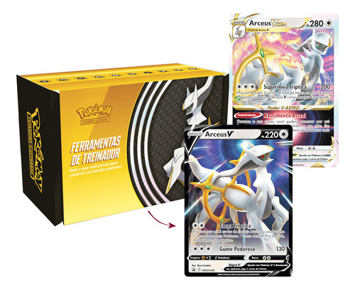 Box Treinador Pokémon Lendário Arceus Carta Holográfica