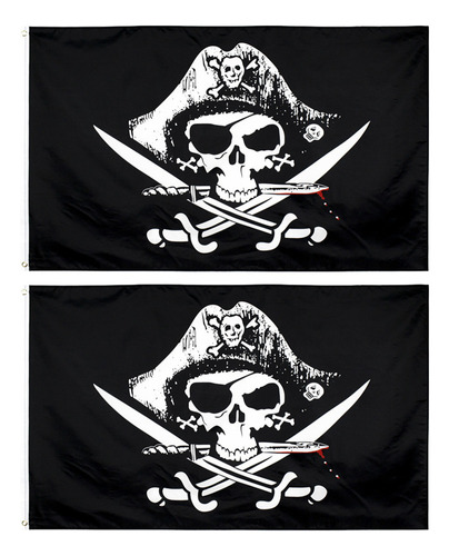 Bandera Para Interiores Y Exteriores, Bandera Pirata De Hall
