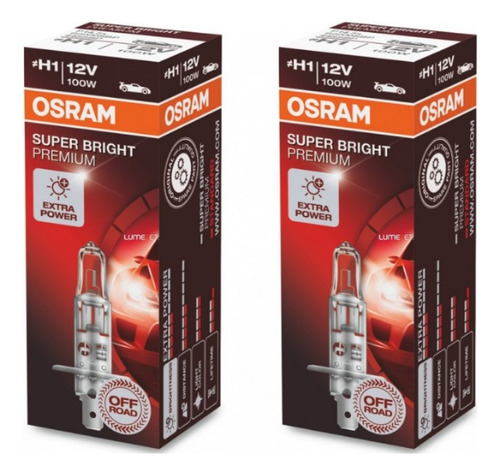Bombillos Osram X2 Super Bright Premium H1 12v 100w