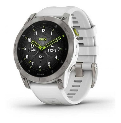 Imagen 1 de 1 de Garmin Epix Sapphire Edition White Titanium Smartwatch