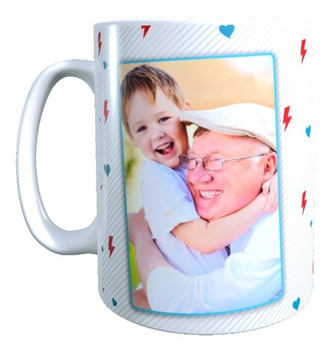 Tazón Taza Día Del Padre Personalizada Con Foto Super Abuelo