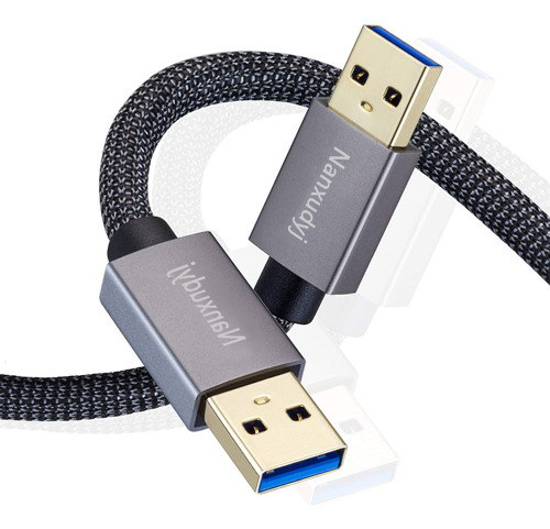 Nanxudyj Cable Usb Macho A Macho De 2 Pies, Usb 3.0 Tipo A A